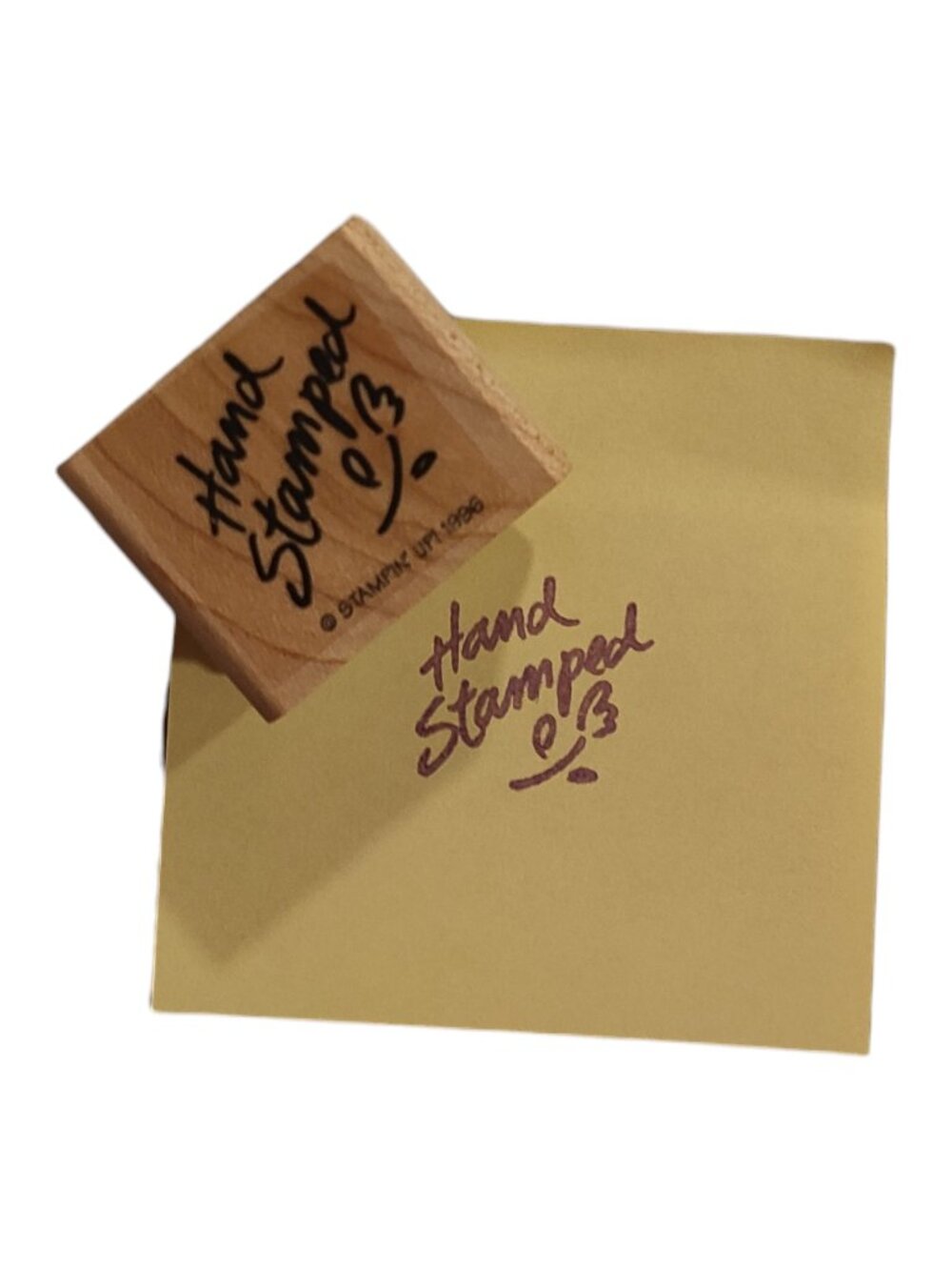 Stampin' Up! "Hand Stamped" Flower/Rose Wood Mounted Rubber Stamp